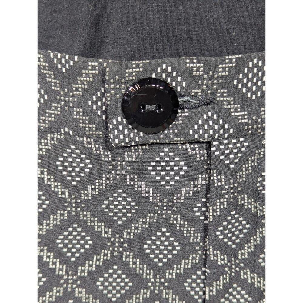 Nanette Lepore Pants Women’s Size 10 Ankle Long Black White Geometric Work Wear - Picture 3 of 9